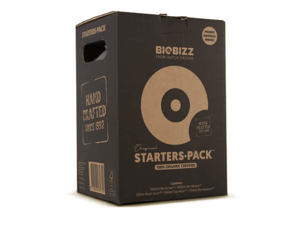 kit de fertilizantes orgánicos Biobizz Starters Pack para cultivos de interior