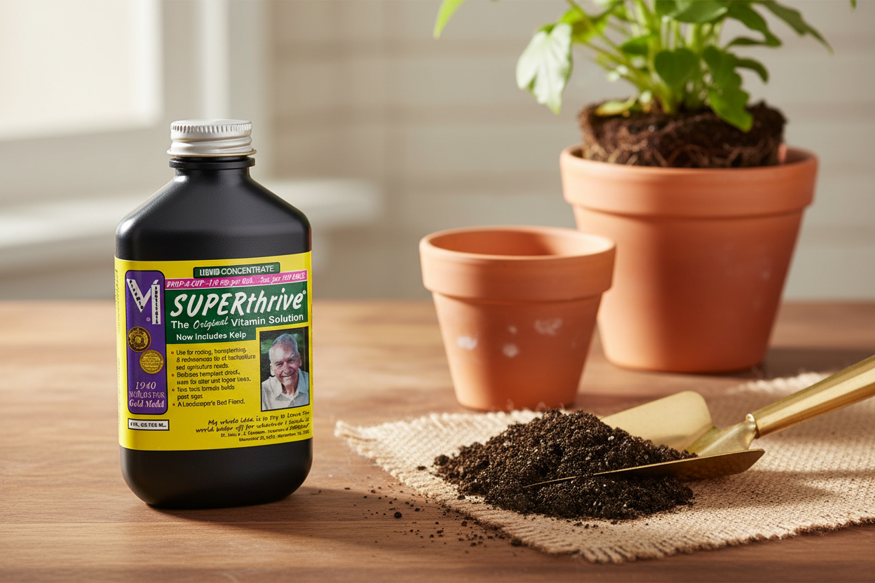 SuperThrive repotting scene
