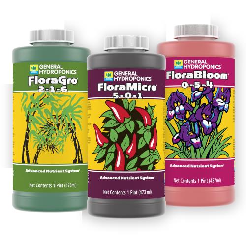 General Hydroponics - Flora Gro, Micro, Bloom
