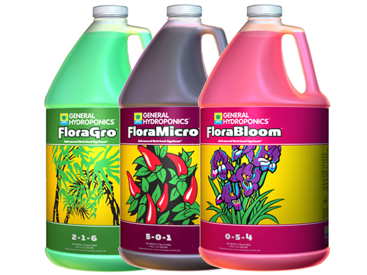 General Hydroponics Flora Series MéxicoGeneral Hydroponics - Flora Gro, Micro, Bloom México