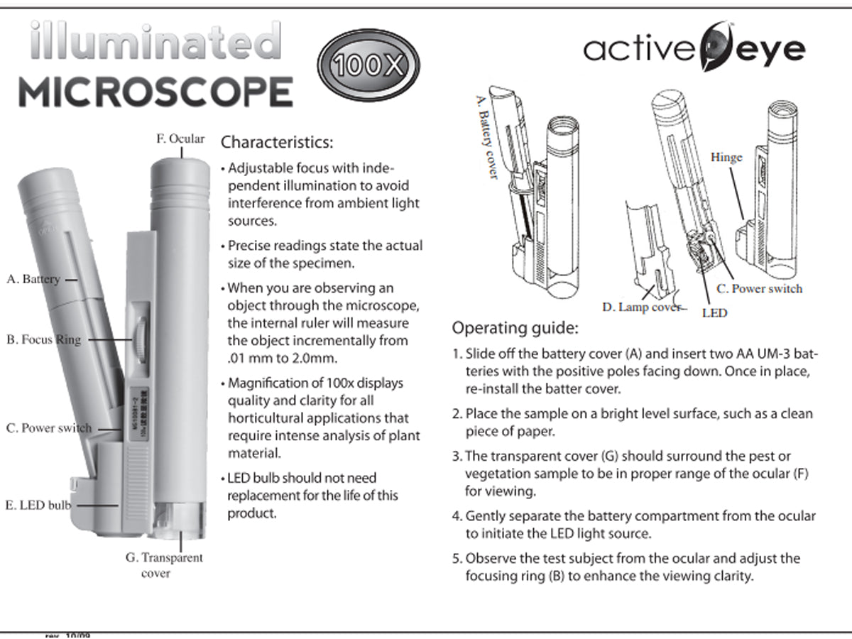 Hydrofarm - Active Eye Microscopio 100x